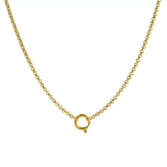 The Thread | 18K Gold-Plated Fine Rolo Chain Necklace | Interchangeable Charm Necklace | DIY Jewelry