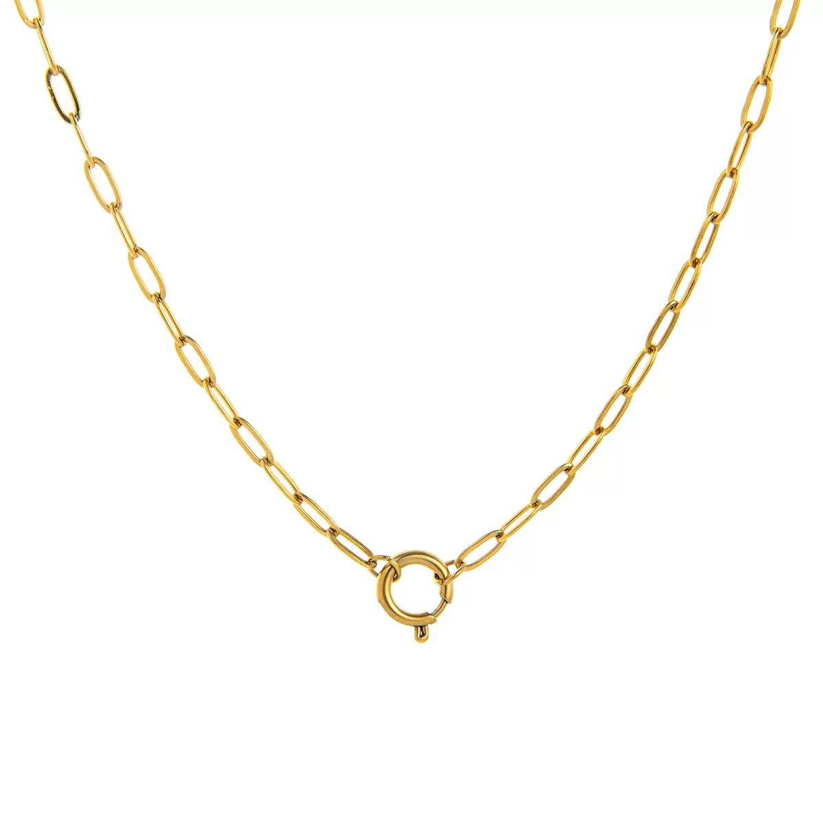The Thread | 18K Gold-Plated Paperclip Chain Necklace | Interchangeable Charm Necklace | DIY Jewelry