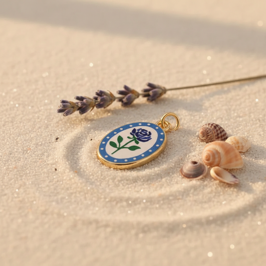 Blue rose charm - beach golden hour
