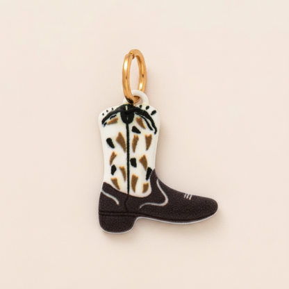 Cowboy Boot Charm 1 - Beige Background