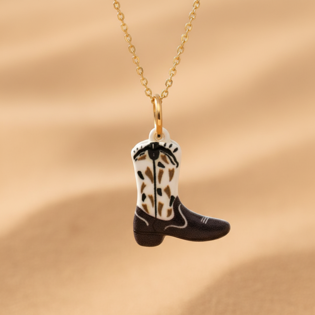 Cowboy Boot Charm 3 - Desert Gold Chain
