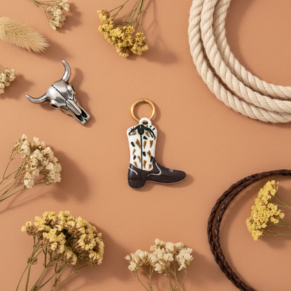 Cowboy Boot Charm 4 - Western Boho Scene