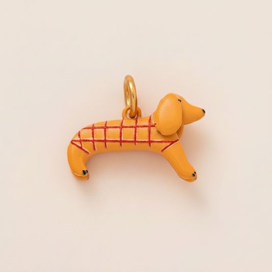 Dachshund Charm 1 - Beige Background