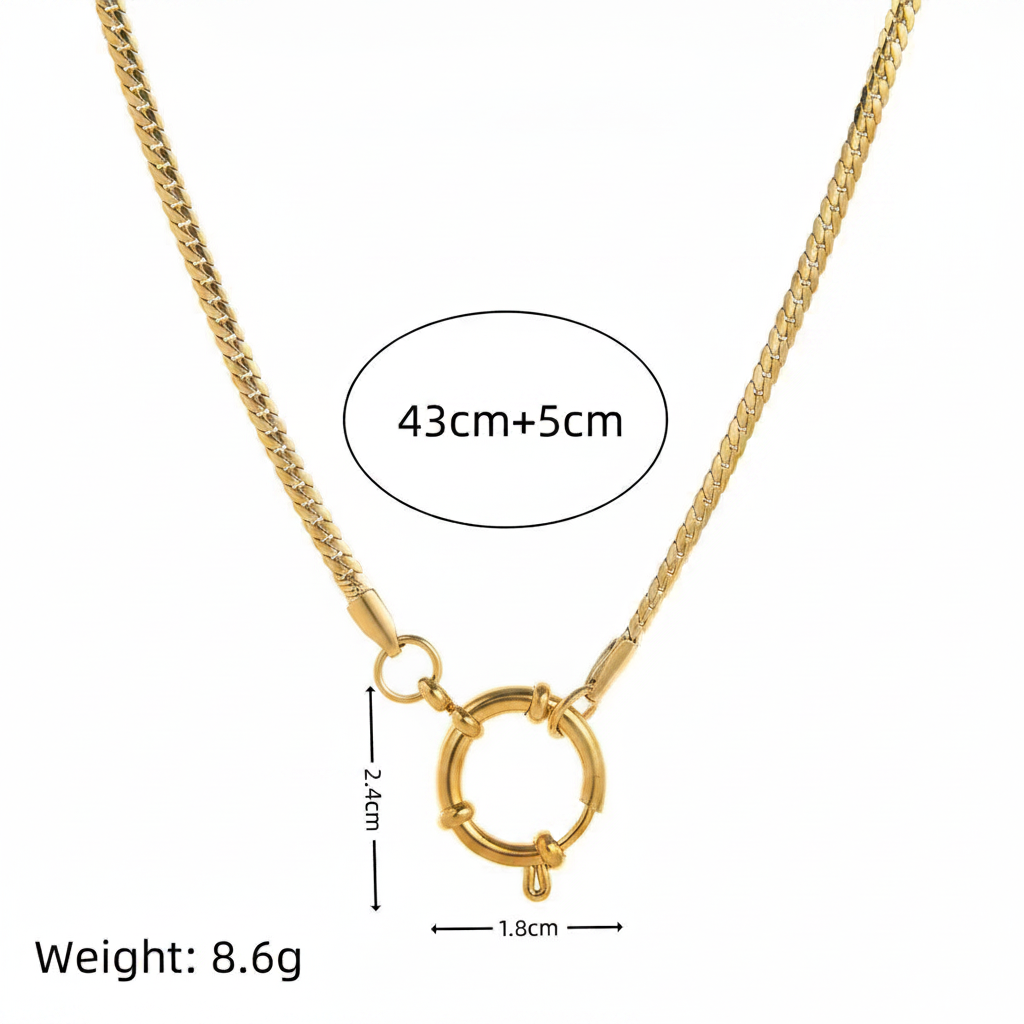 Franco Snake Chain Size Diagram