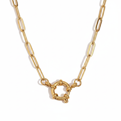 Thin Paperclip Chain White Background